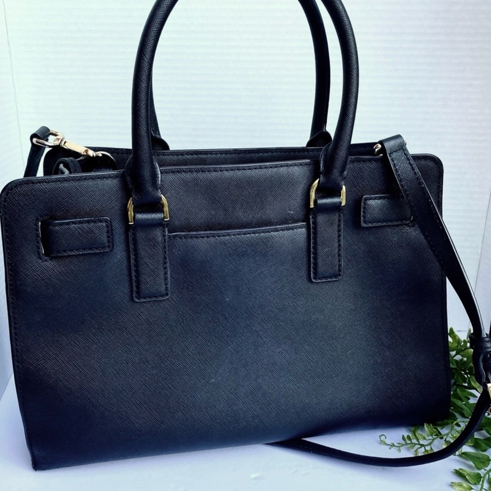 Michael Kors Med Tote Bag Black Safiano Leather - Picture 2 of 9